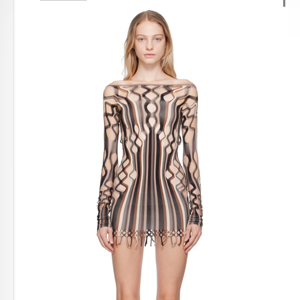 Krill Dress Oyster Stripe